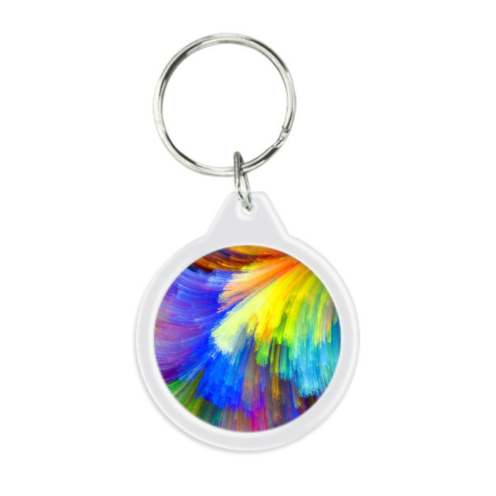 Брелок круглый Абстракция фото