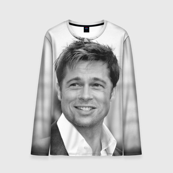 Мужской лонгслив 3D Брэд Питт фото