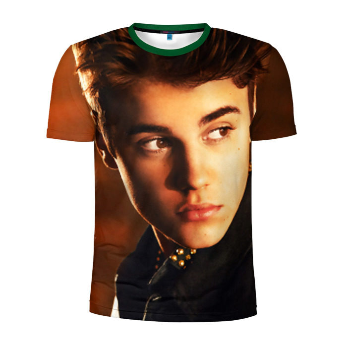 Мужская футболка 3D спортивная Джастин Бибер фото