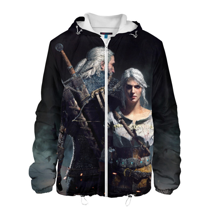 Мужская куртка 3D Geralt and Ciri фото