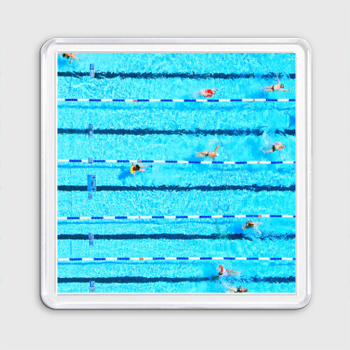 Магнит 55*55 Бассейн фото