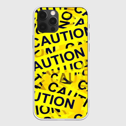 Чехол для iPhone 12 Pro Max Caution фото