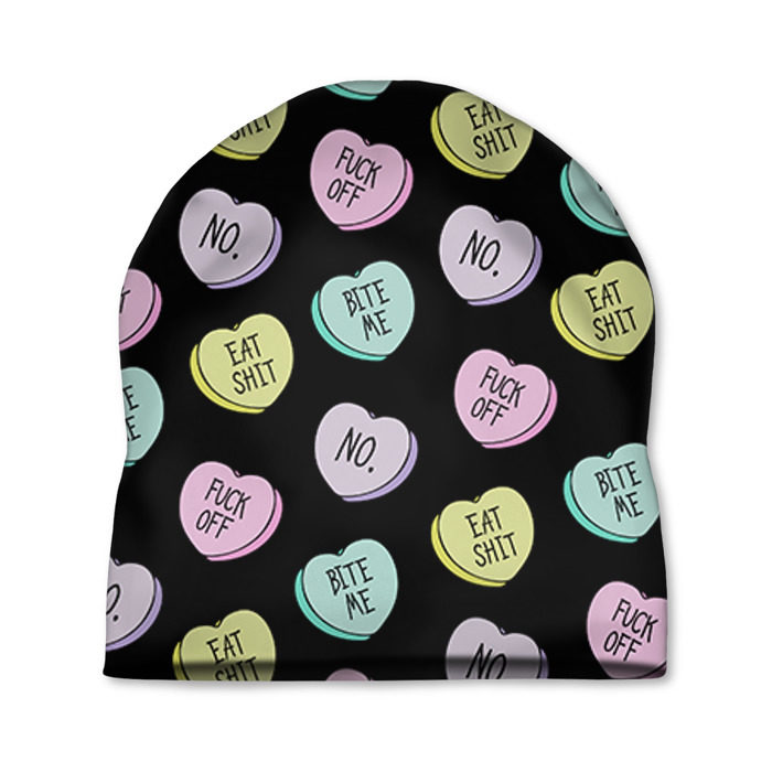 Шапка 3D Сердца с надписями фото