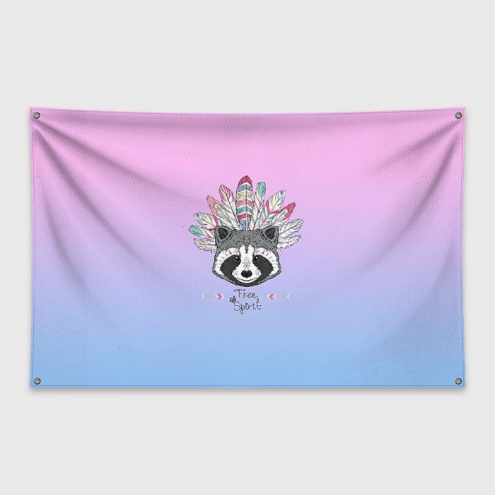 Флаг-баннер Енот фото