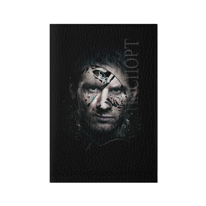 Обложка для паспорта матовая кожа Месси фото