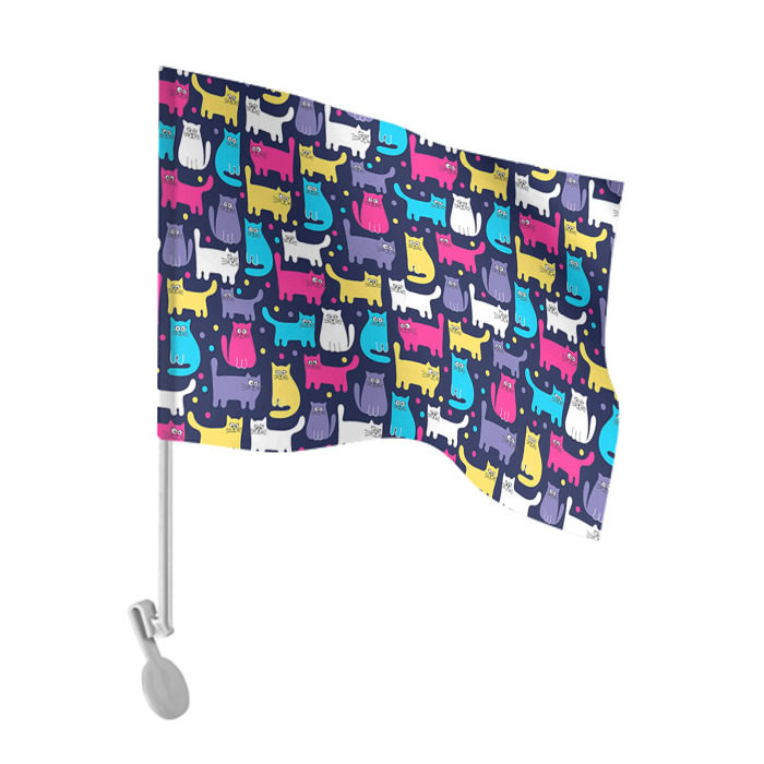 Флаг для автомобиля Котятки фото