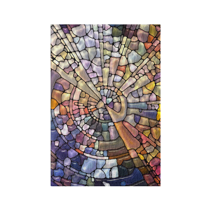 Обложка для паспорта матовая кожа Прикольная мозаика фото