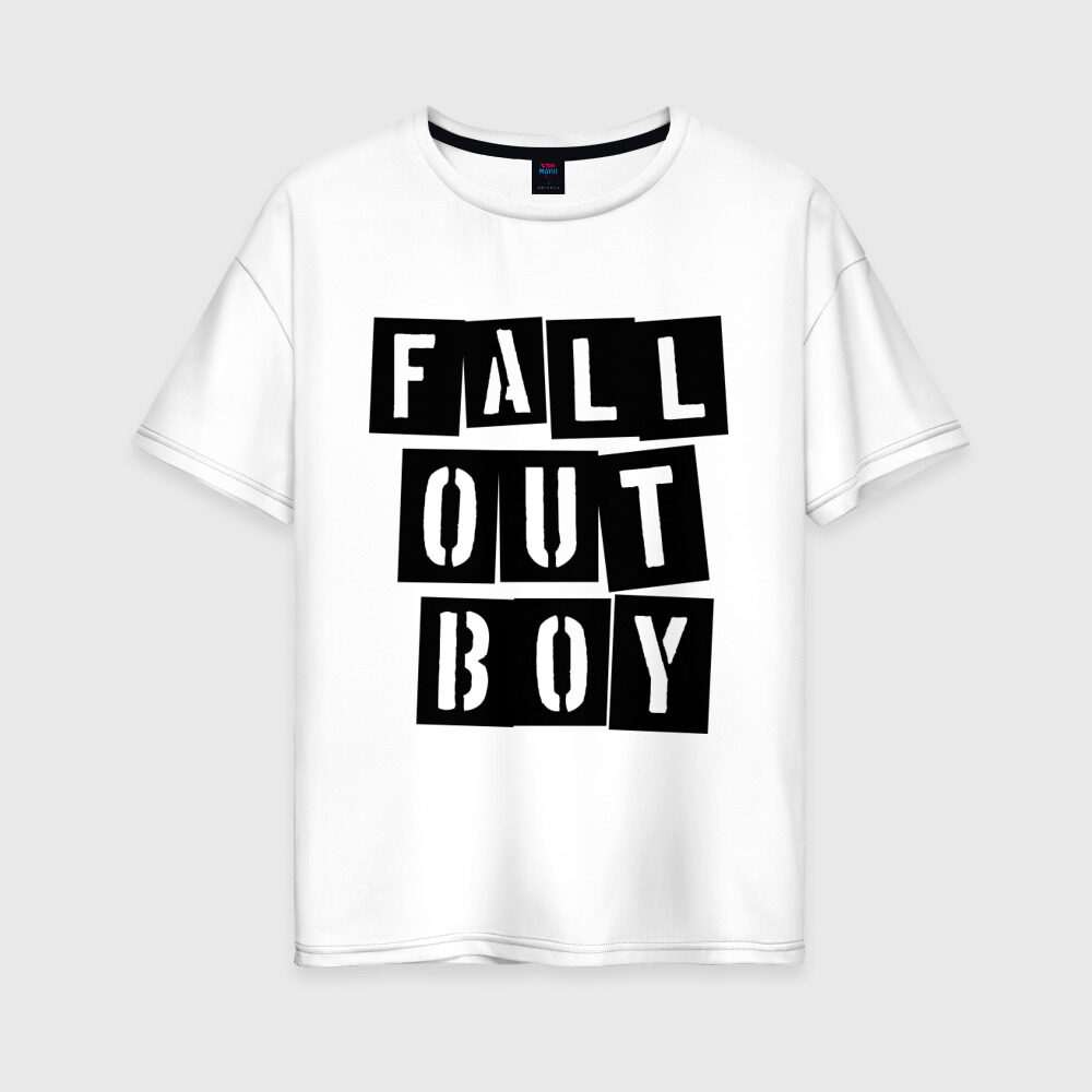Женская футболка хлопок Oversize Fall out boy фото