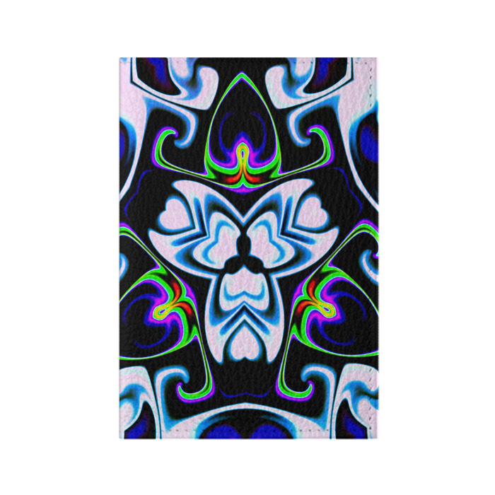 Обложка для паспорта матовая кожа Оптический узор фото