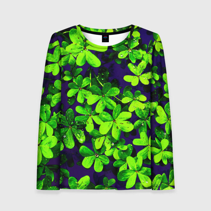 Женский лонгслив 3D Цветы фото