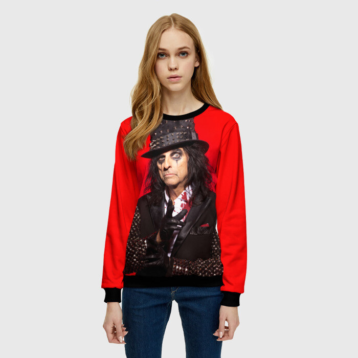 Женский свитшот 3D Элис Купер фото