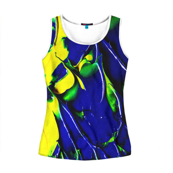 Женская майка 3D Брызги красок фото