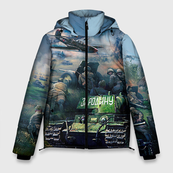 Мужская зимняя куртка 3D За родину фото