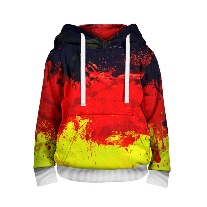 Детская толстовка 3D Краски триколор фото