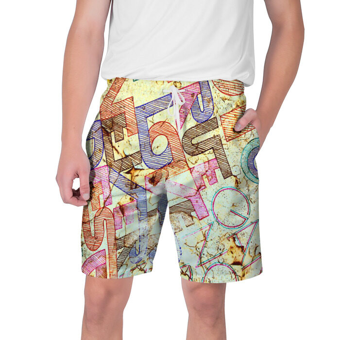 Мужские шорты 3D Надписи фото
