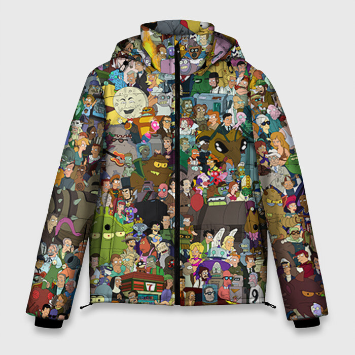 Мужская зимняя куртка 3D Futurama фото