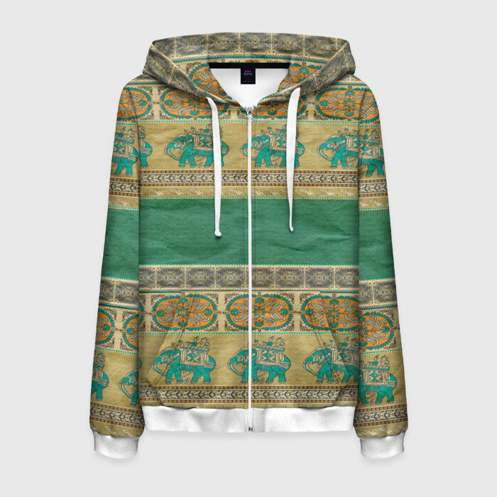 Мужская толстовка 3D на молнии Орнамент фото