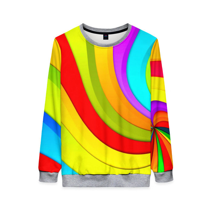 Женский свитшот 3D Радуга фото