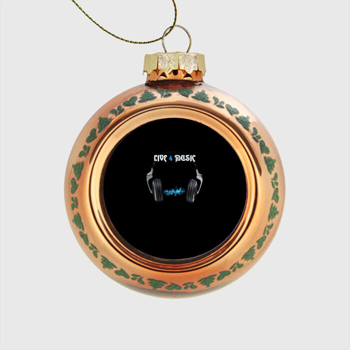 Стеклянный ёлочный шар Live 4 music фото