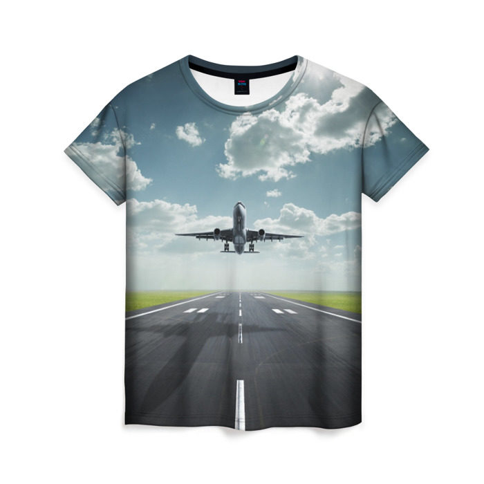 Женская футболка 3D Самолет фото