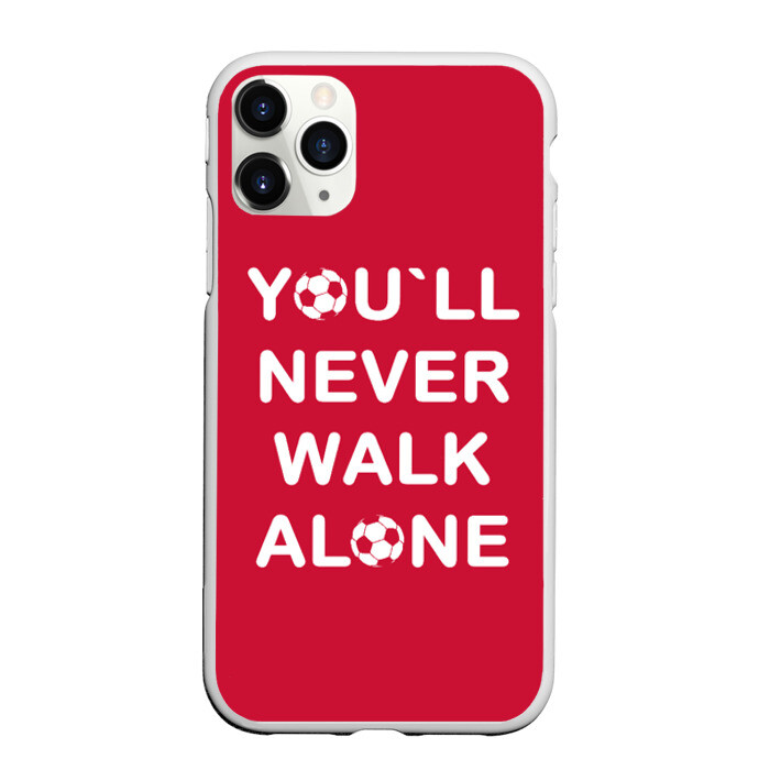 Чехол для iPhone 11 Pro матовый YOU`LL NEVER WALK ALONE фото