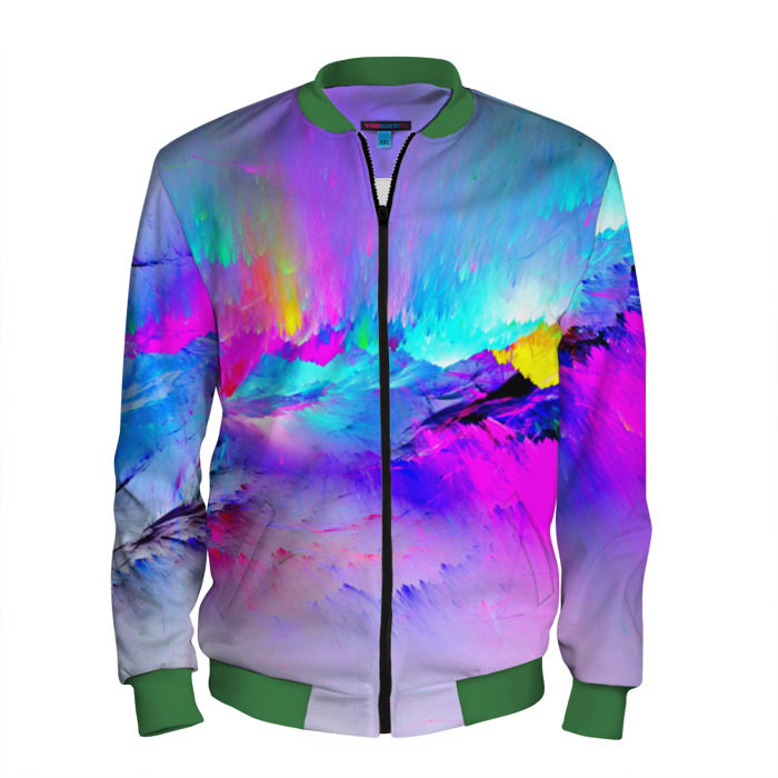 Мужской бомбер 3D Абстракция фото