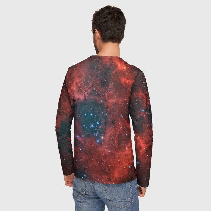 Мужской лонгслив 3D Галактика фото