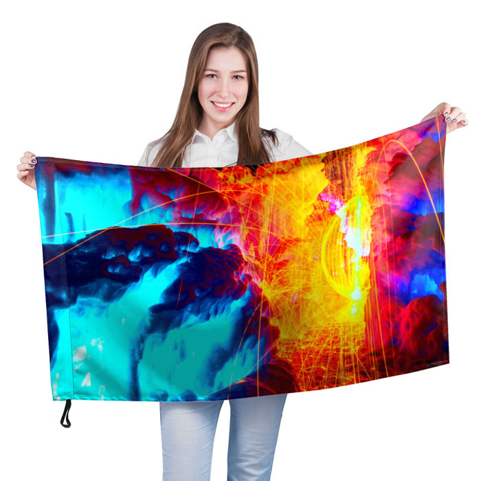 Флаг 3D Вулканический фото