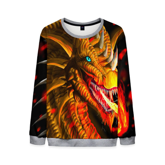 Мужской свитшот 3D Дракон фото