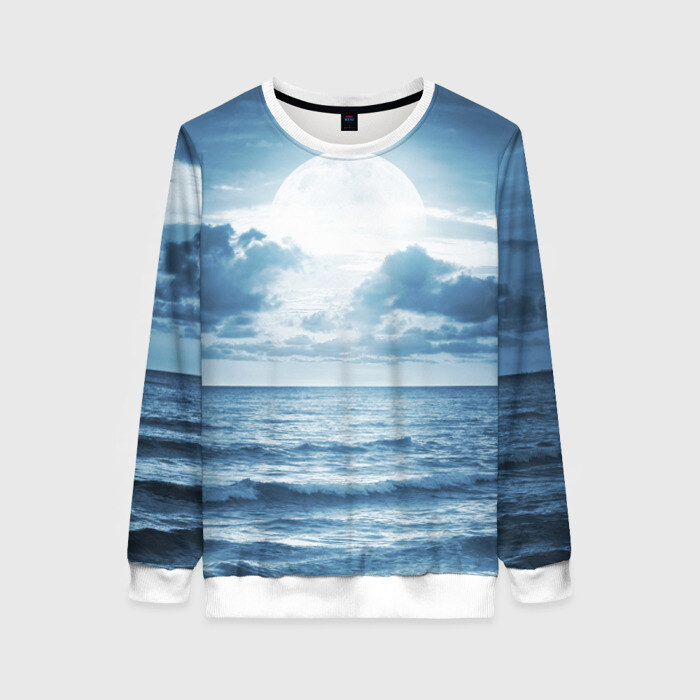 Женский свитшот 3D Солнце садится фото