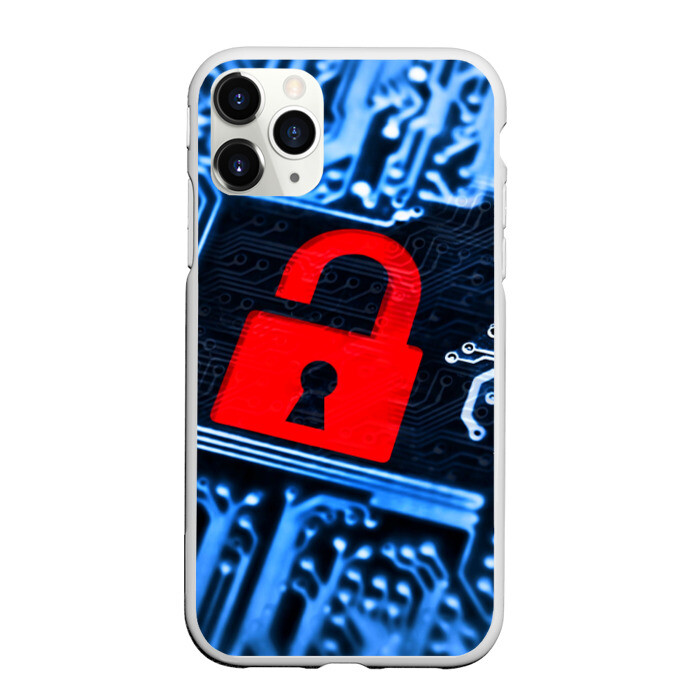 Чехол для iPhone 11 Pro матовый Микросхема фото