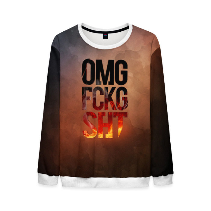 Мужской свитшот 3D OMG FCKG SHT фото