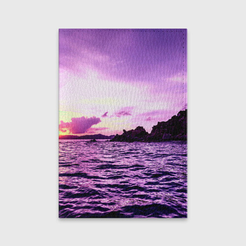 Обложка для паспорта матовая кожа Закат фото