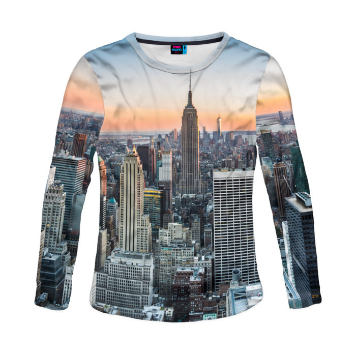 Женский лонгслив 3D Америка фото