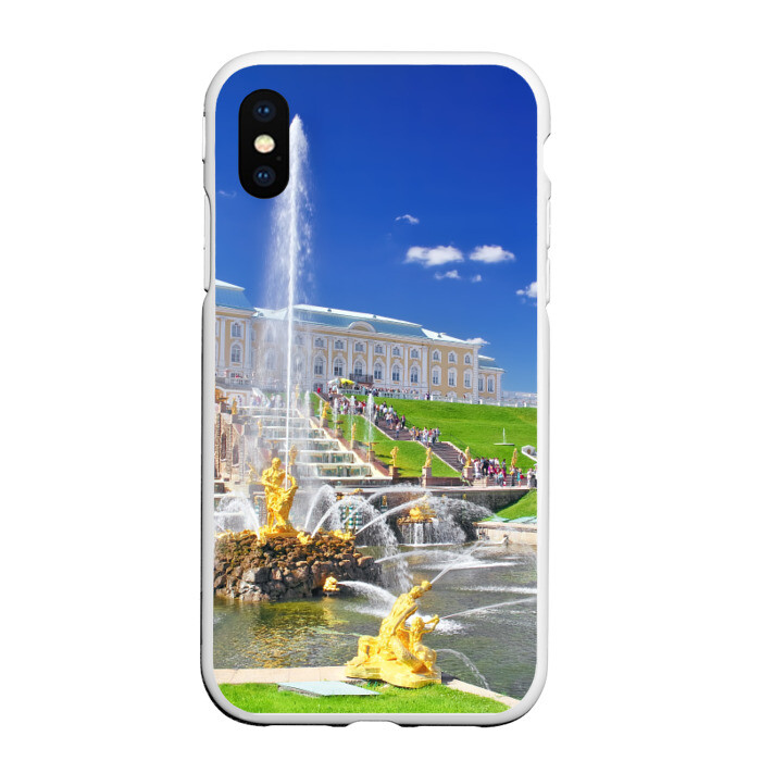 Чехол для iPhone XS Max матовый Петергоф фото