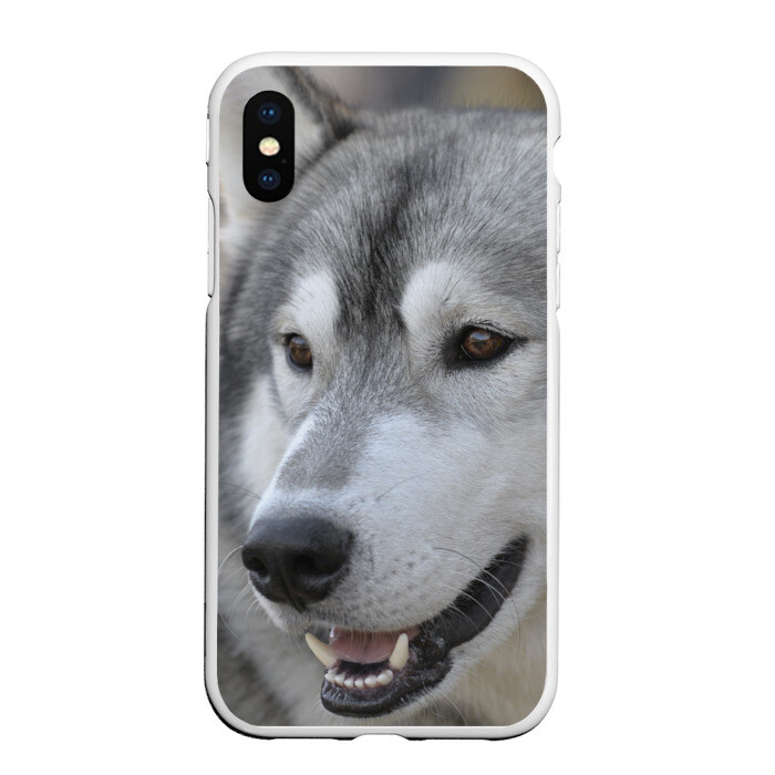 Чехол для iPhone XS Max матовый Хаски фото