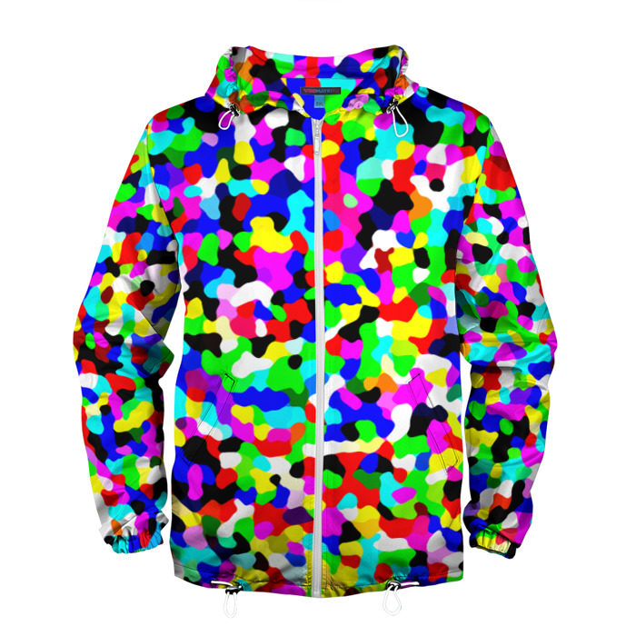 Мужская ветровка 3D Цветной шум фото