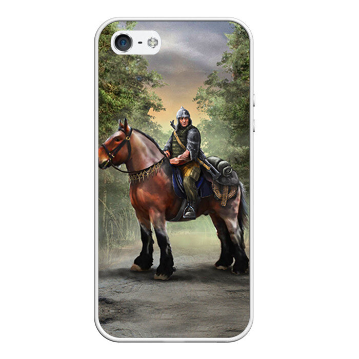 Чехол для iPhone 5/5S матовый Конь Русь фото