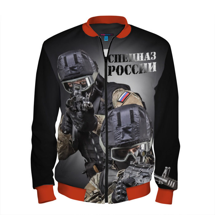 Мужской бомбер 3D Спецназ России фото