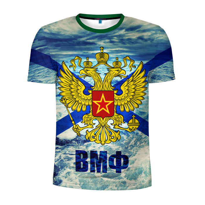 Мужская футболка 3D спортивная ВМФ фото