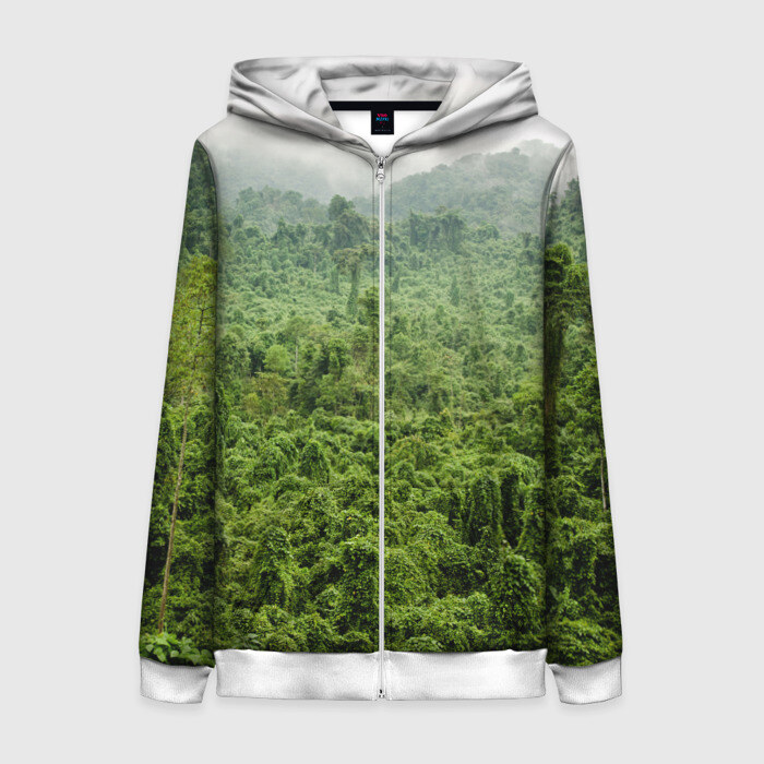 Женская толстовка 3D на молнии Потрясающие тропики фото