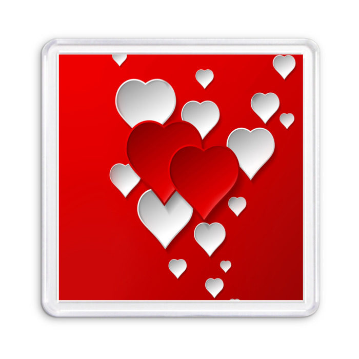 Магнит 55*55 Сердца фото