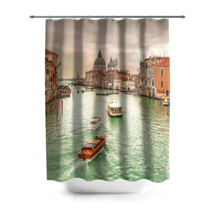 Штора 3D для ванной Венеция фото