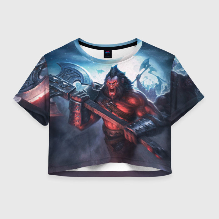 Женская футболка 3D укороченная axe фото