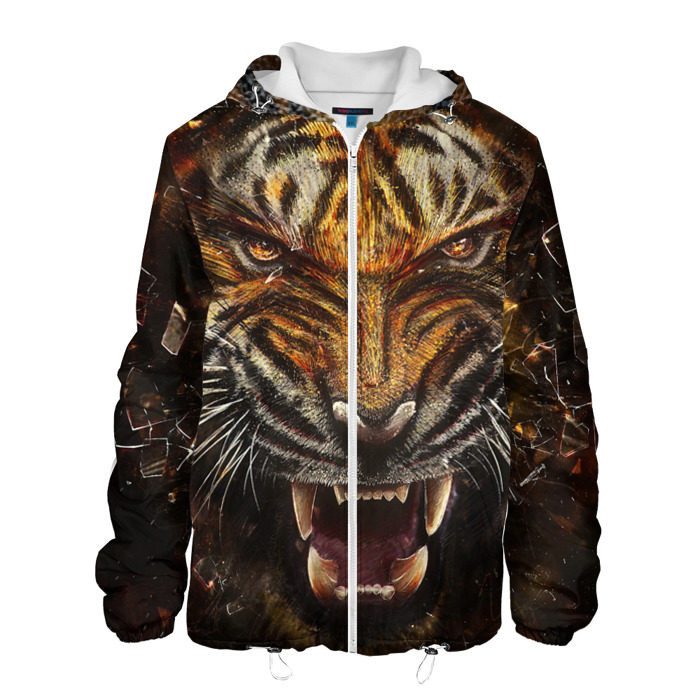 Мужская куртка 3D Злобный Тигр фото