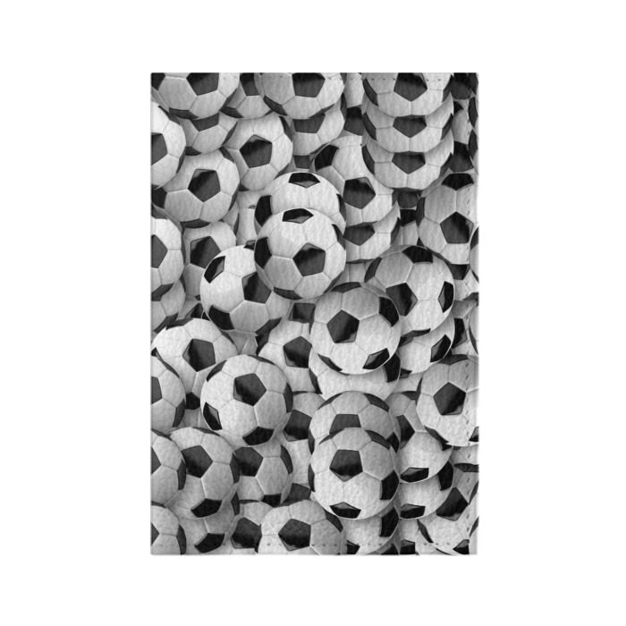 Обложка для паспорта матовая кожа Футбольные мячи фото