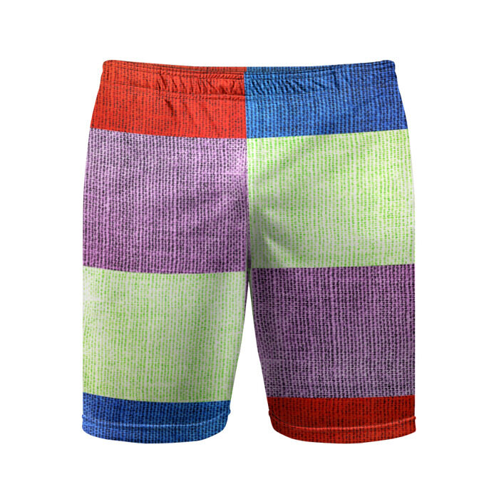 Мужские шорты 3D спортивные Лоскутное шитье фото