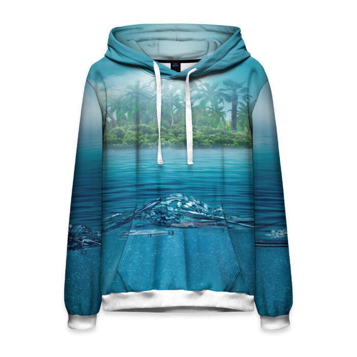 Мужская толстовка 3D Остров фото