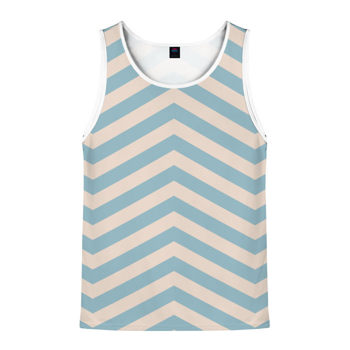 Мужская майка 3D Чудный узор из волн! фото