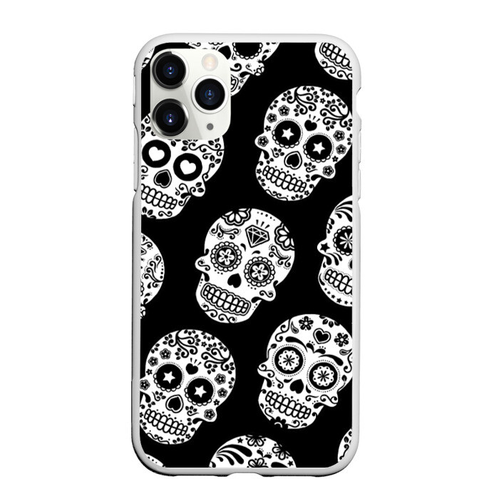 Чехол для iPhone 11 Pro матовый Черепа фото